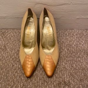 Vintage Escada Suede Pointy Toe Pumps